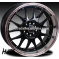 HRTC Durable replica cromo roda de carro rim14 ~ 16 polegadas 5 buraco roda jante